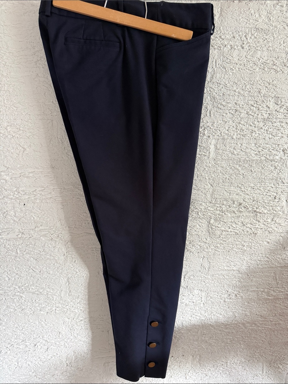 Talbots Navy Cropped Ankle Pants with Button Cuff new without tags size 10p